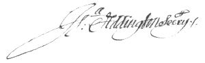 Isaac Addington's Signature