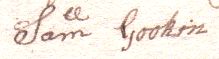 Samuel Gookin's Signature