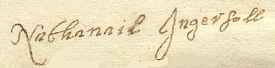 Sample of Signature of Nathaniel Ingersoll