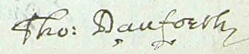 Sample of Signature of Thomas Danforth