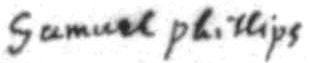 Samuel Phillips's Signature