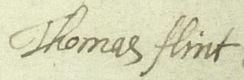 Thomas Flint's Signature